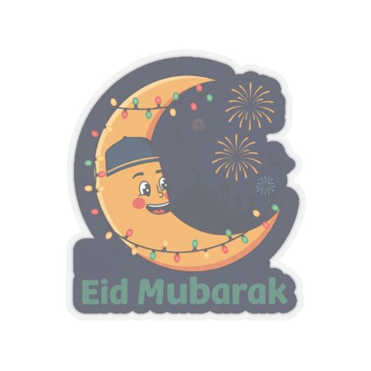 Animation Eid Crescent Moon - Cut Stickers - Festive Islamic Decorations for Celebrations