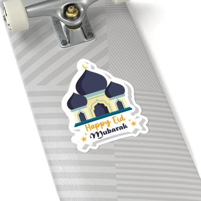Eid Mubarak Mosque -Cut Stickers - Festive Islamic Decorations for Celebrations