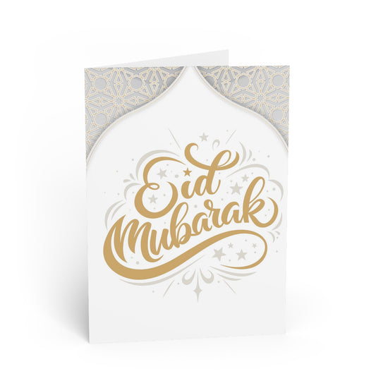 Elegant Eid Mubarak Greeting Cards - Islamic Celebration Cards for Eid Festival