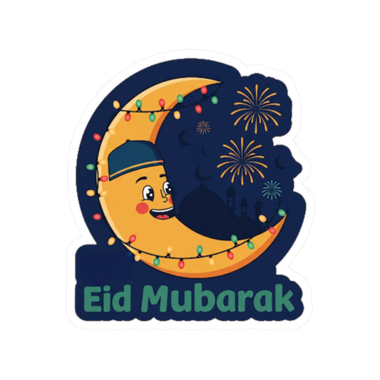 Animation Eid Crescent Moon - Cut Stickers - Festive Islamic Decorations for Celebrations