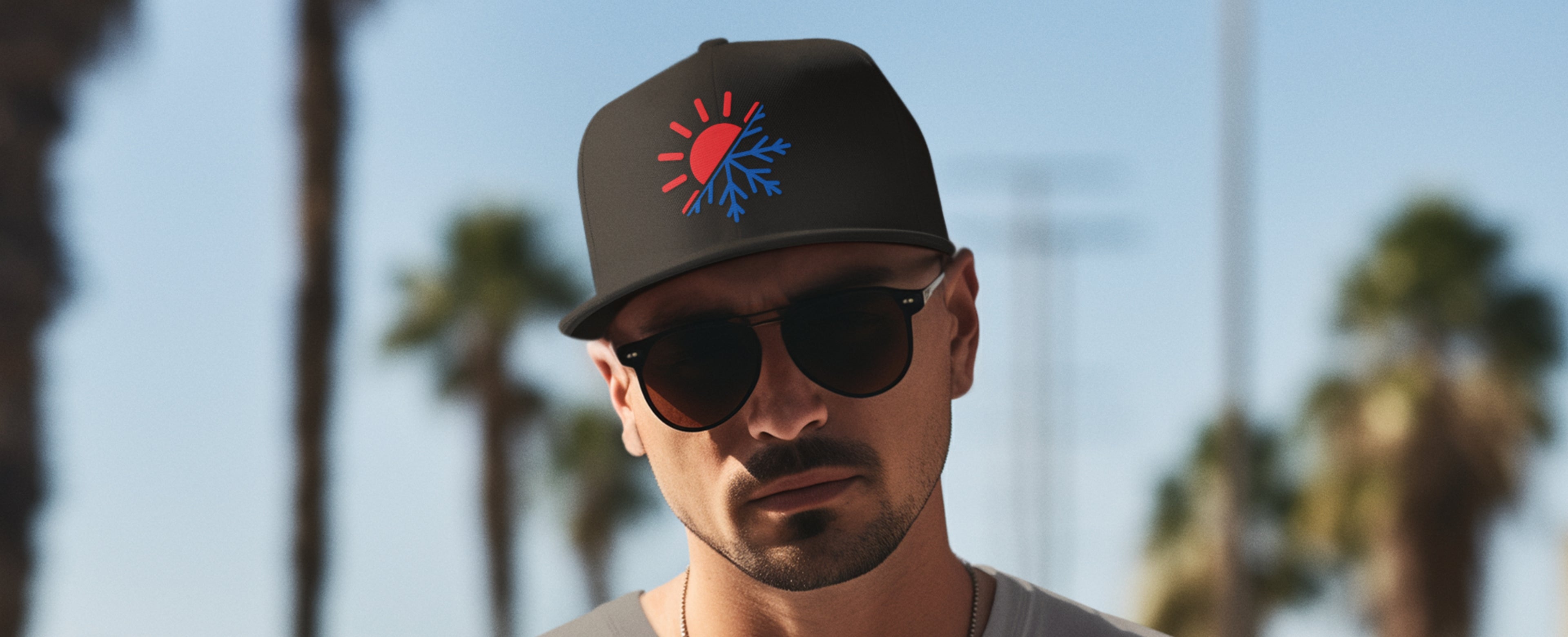 Seasonnear Signature Embroidered Flat Bill Cap