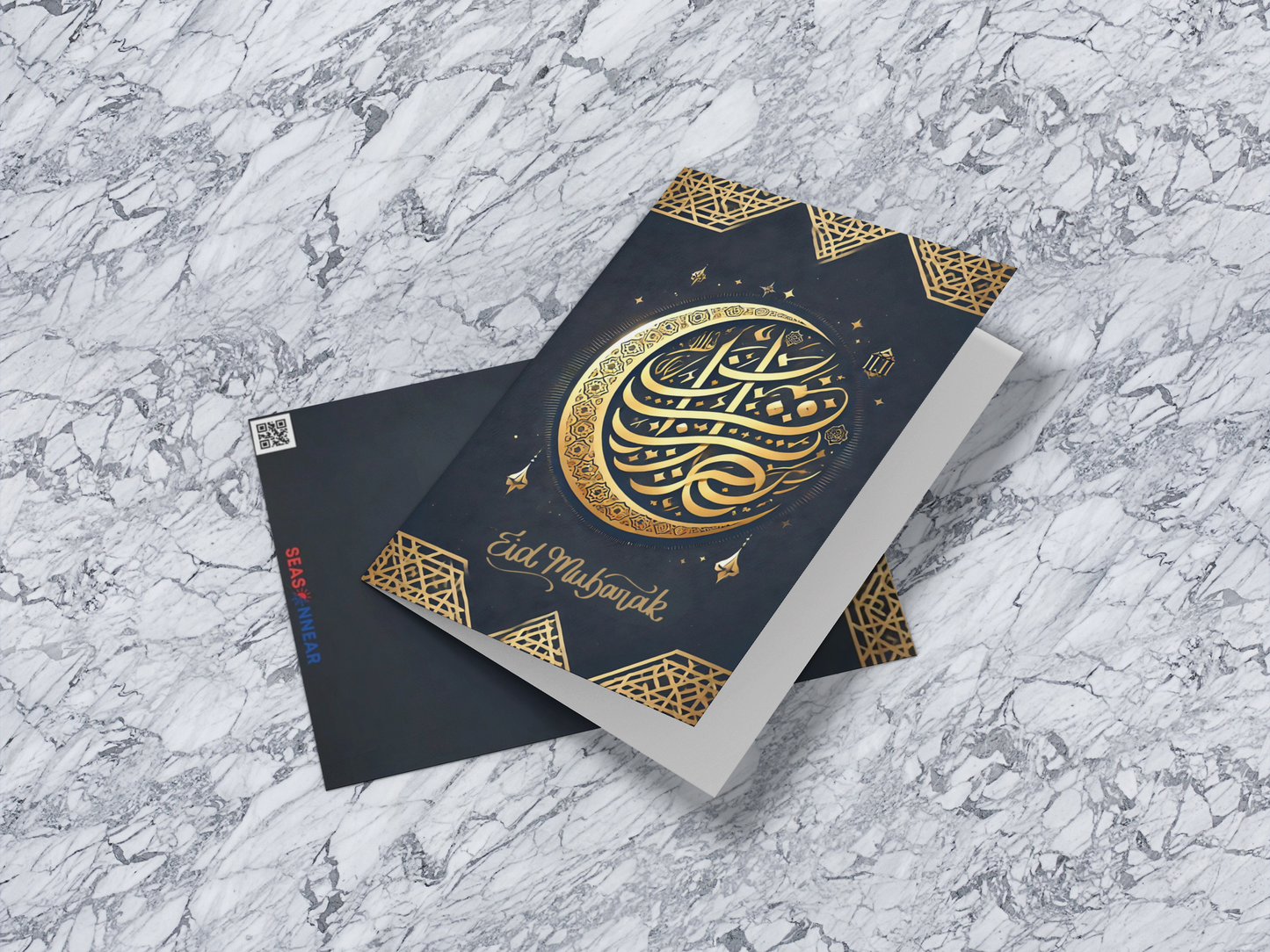 Elegant Eid Mubarak Greeting Cards - Islamic Celebration Cards for Eid Festival